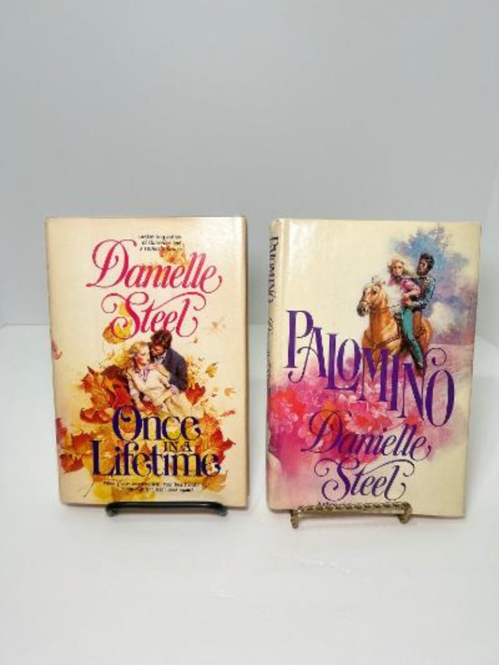 Danielle Steel Vintage 80's Hardcover Books Once In A Lifetime  and Palomino
